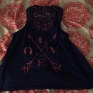 Super cute, lace backed tank top